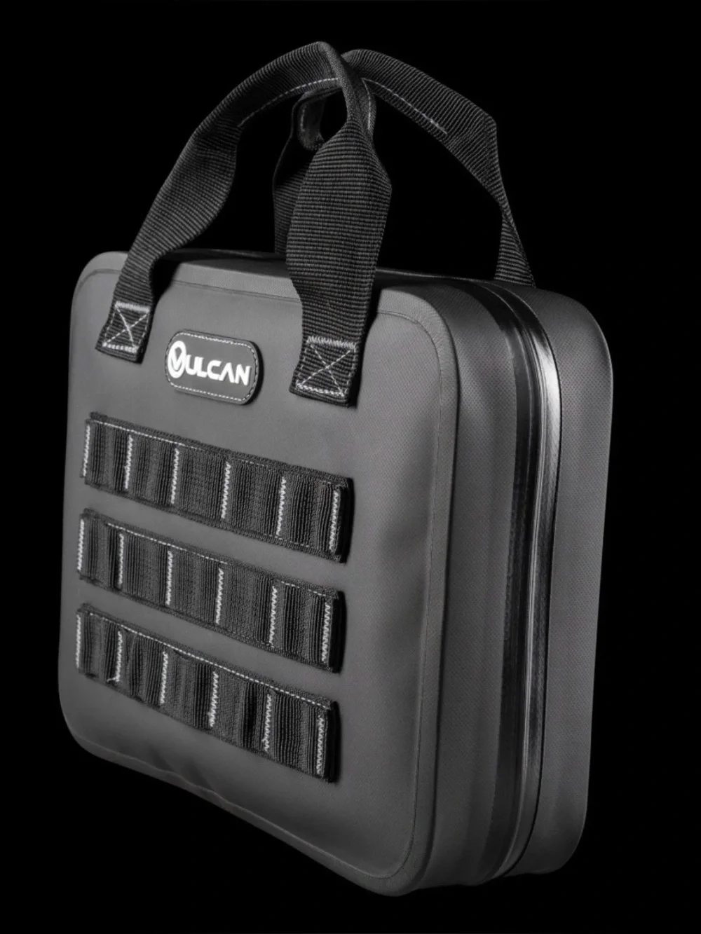 Vulcan Arms Black WeatherLock Pistol Case w/ Waterproof Zippers & MOLLE Webbing